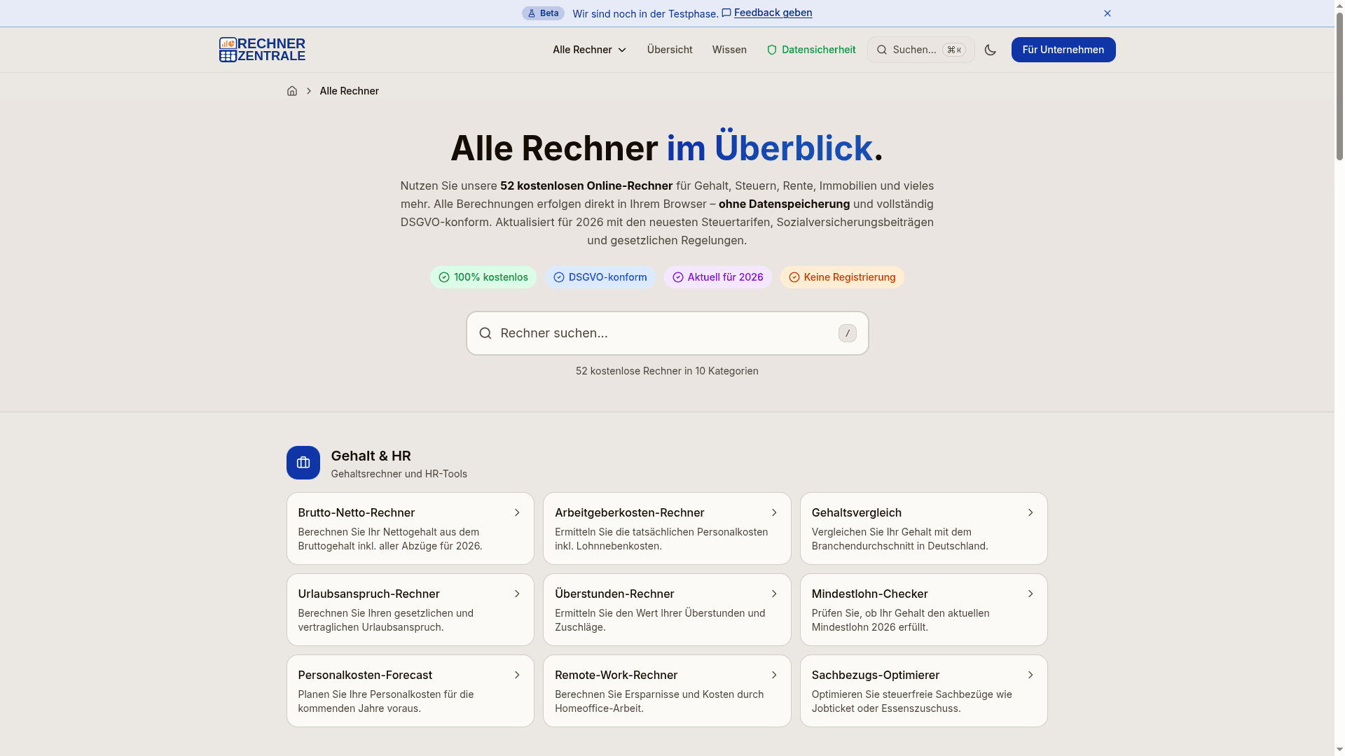 Rechner-Übersicht