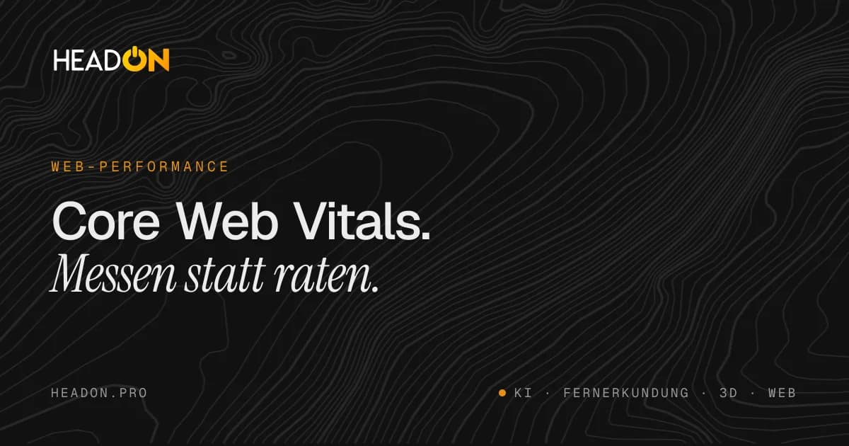 Titelgrafik im headon-Stil: Core Web Vitals: messen und verbessern