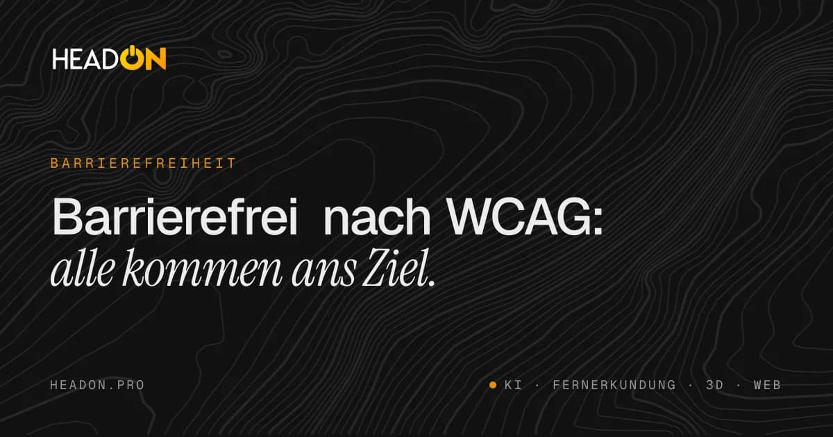 Titelgrafik im headon-Stil: Barrierefreie Website: Was das BFSG verlangt