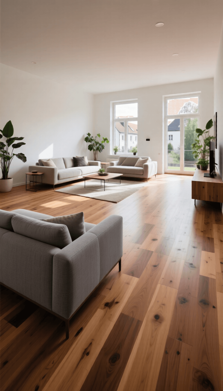 Hochwertiges modernes Wohnzimmer-Interieur mit Tageslicht