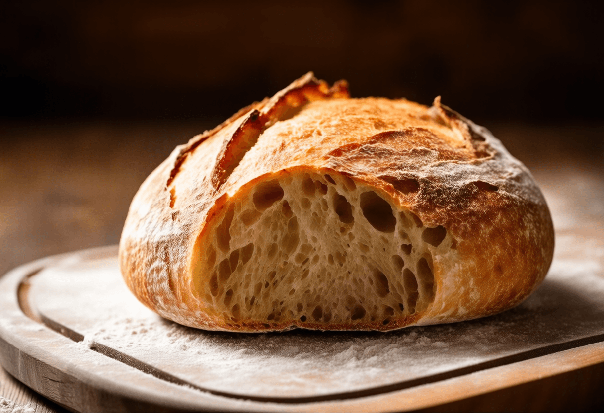 Appetitliches Foto von frisch gebackenem Brot
