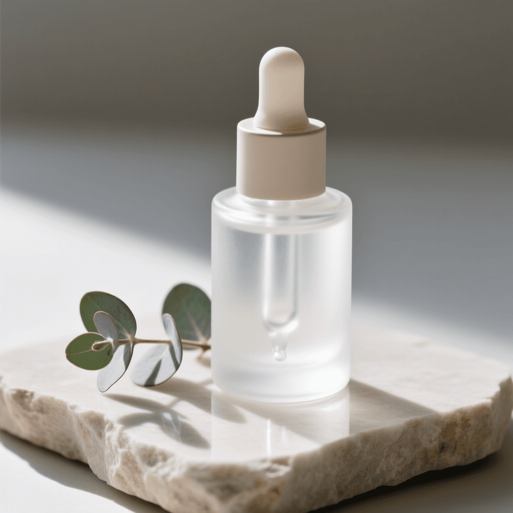 Freigestelltes Packshot eines Kosmetikprodukts auf reinem Weiß