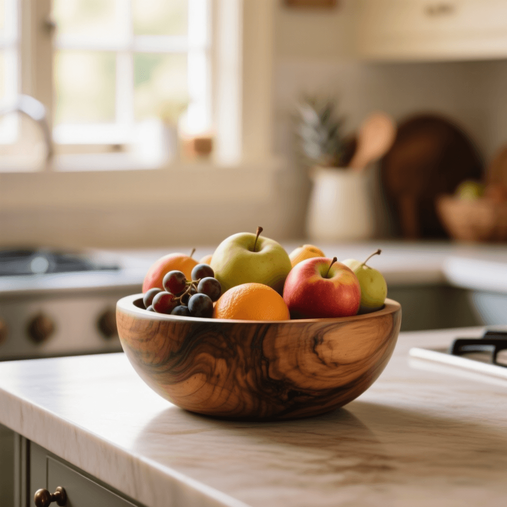 Holzprodukt in stimmungsvoller Lifestyle-Szene